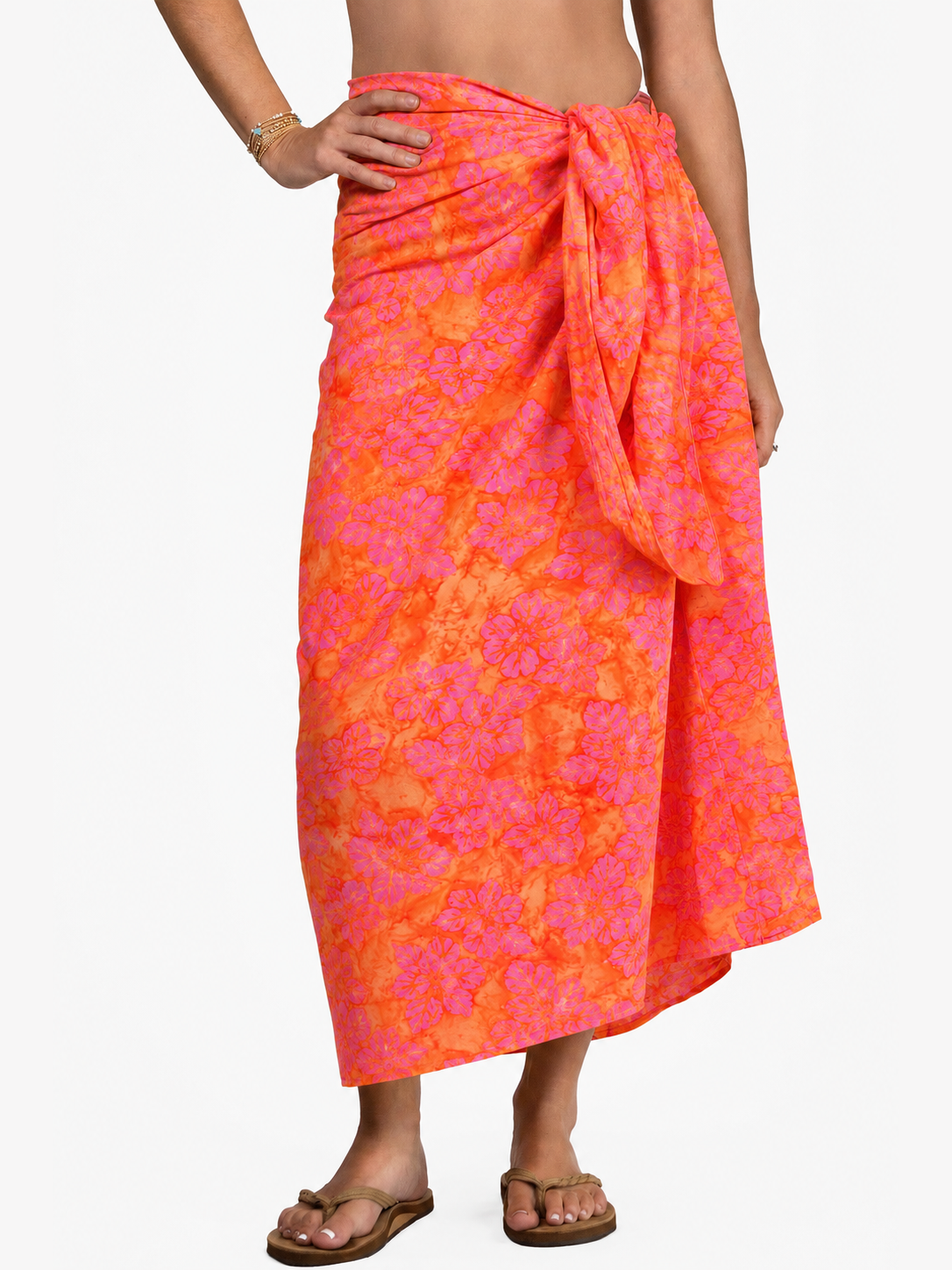 Batik Orange & Pink Cover-Up Sarong