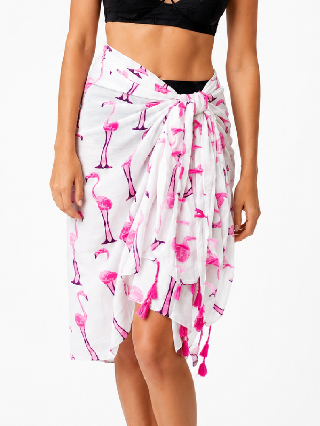 Pink Flamingo Cotton Sarong