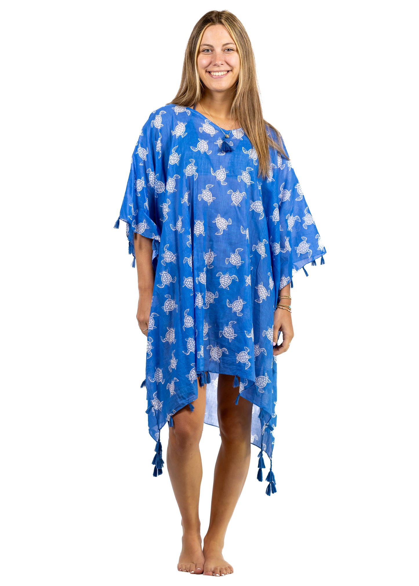 Amelia Blue Sea Turtle Lightweight Cover-Up