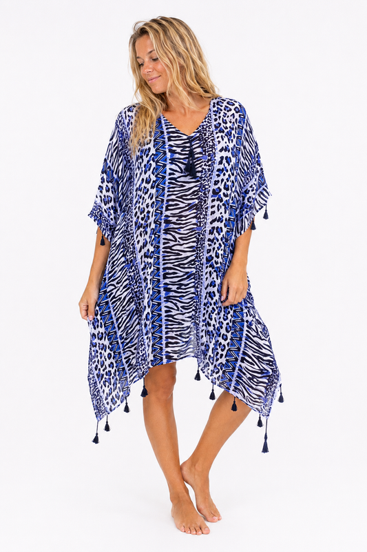Amelia Navy Animal Cover Up