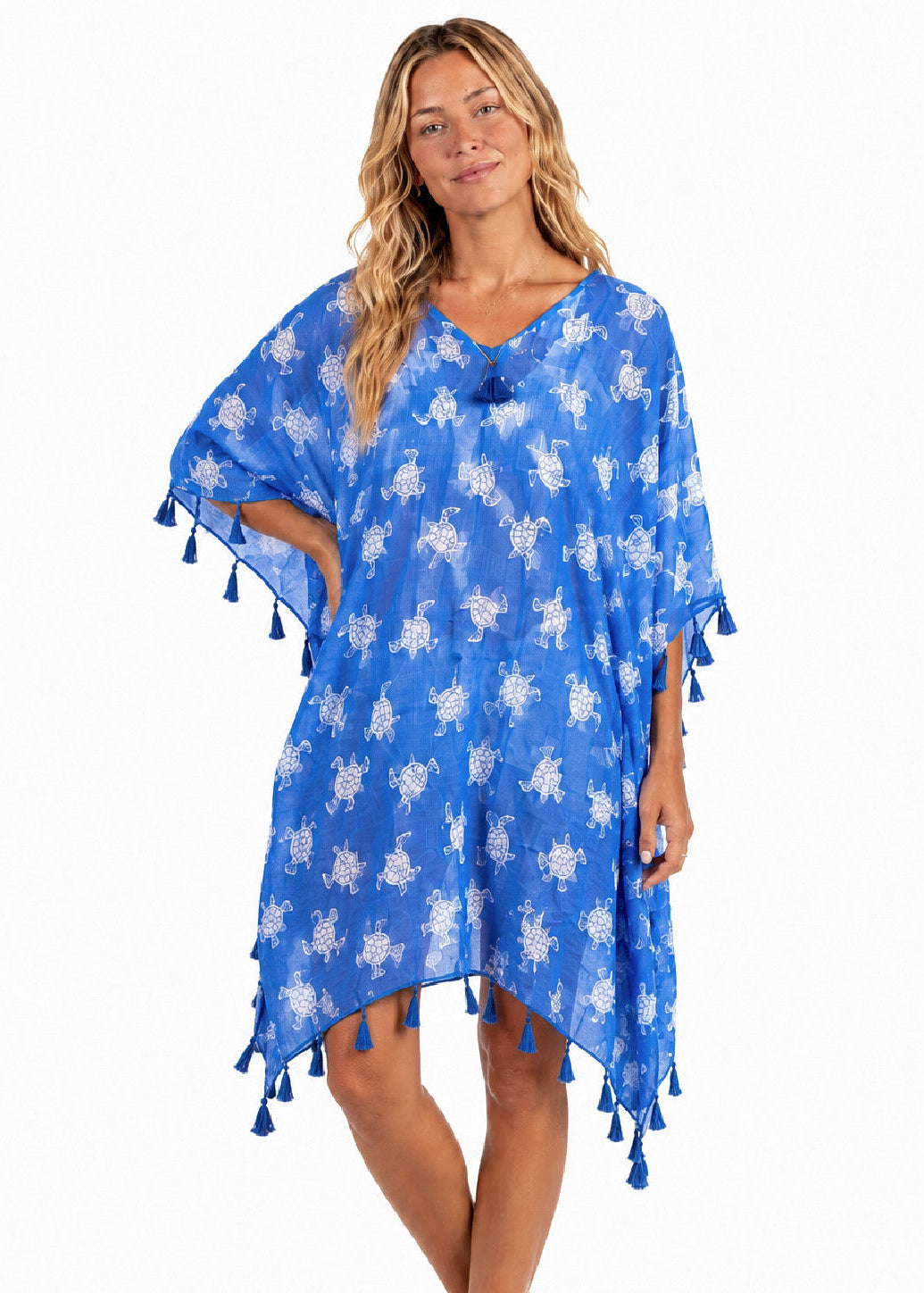Amelia Blue Sea Turtle Cover-Up