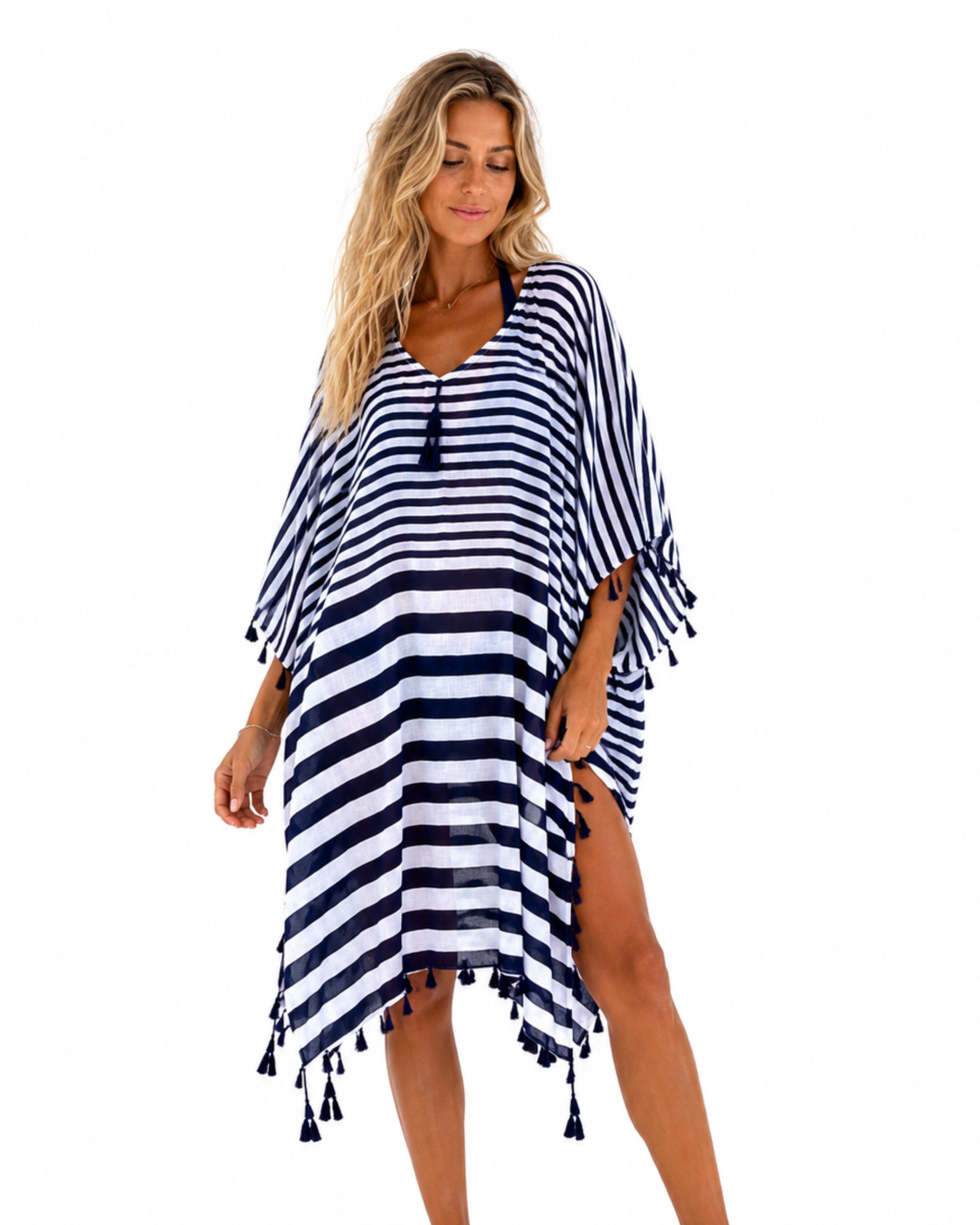 Amelia Navy Stripe Cover Up
