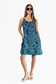 Annie Batik Dress in Green Tropical Leaves