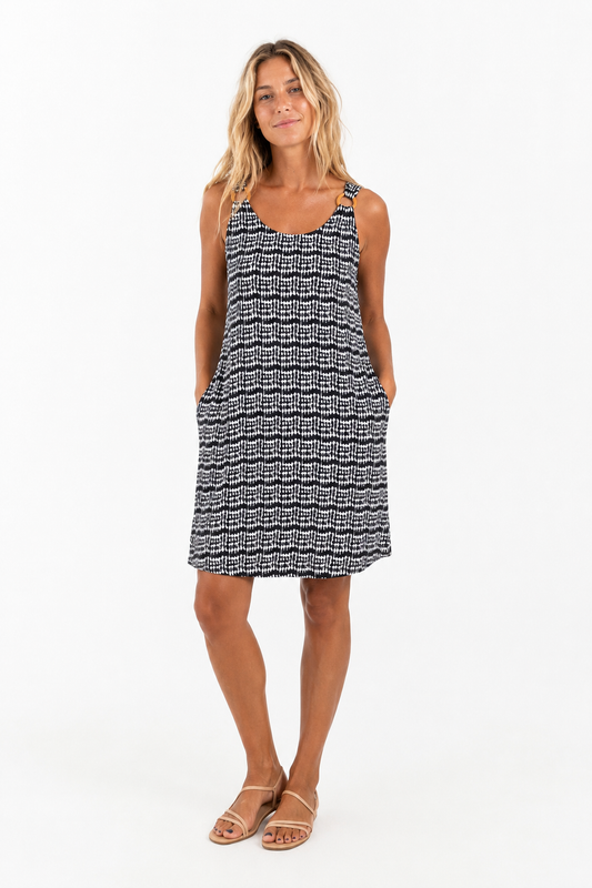 Annie Batik Dress in Black