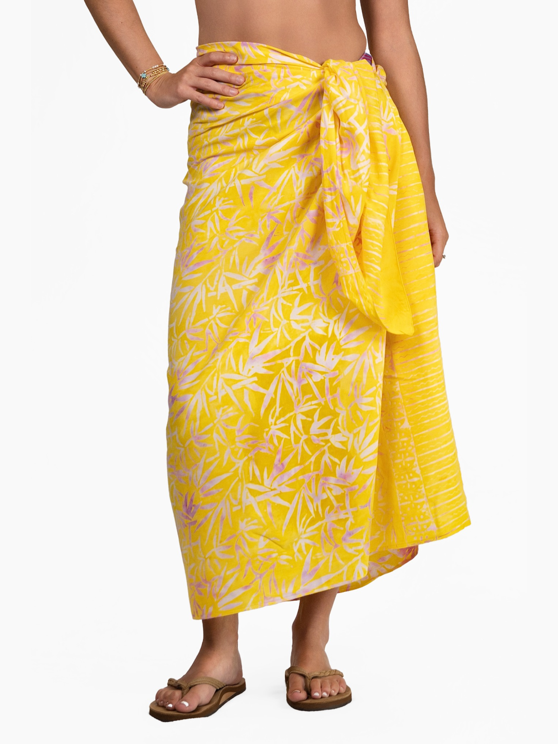 Batik Yellow & Pink Cover-Up Sarong