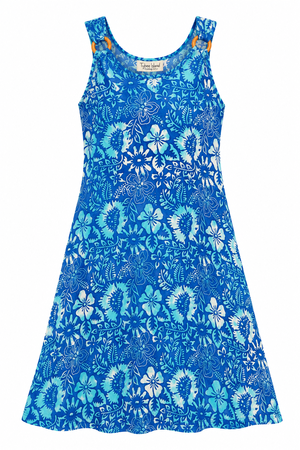 Annie Batik Dress in Royal Blue