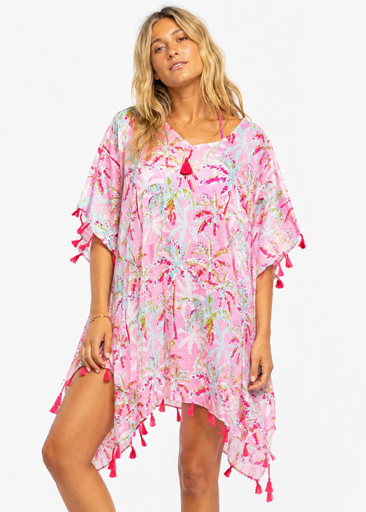 Amelia Pink Palm Cover-Up