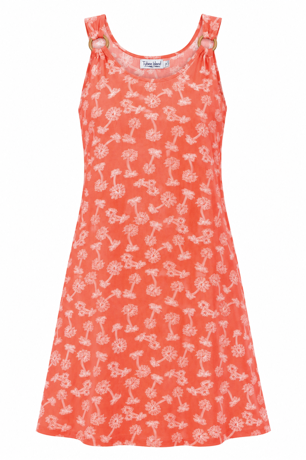 Annie Dress in Coral Palm