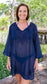 Erica Navy Embroidered Cover Up