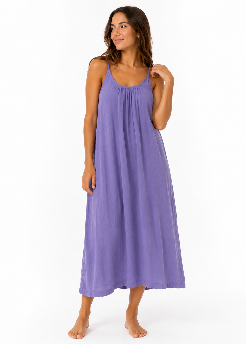 Gracie Midi Dress in Purple