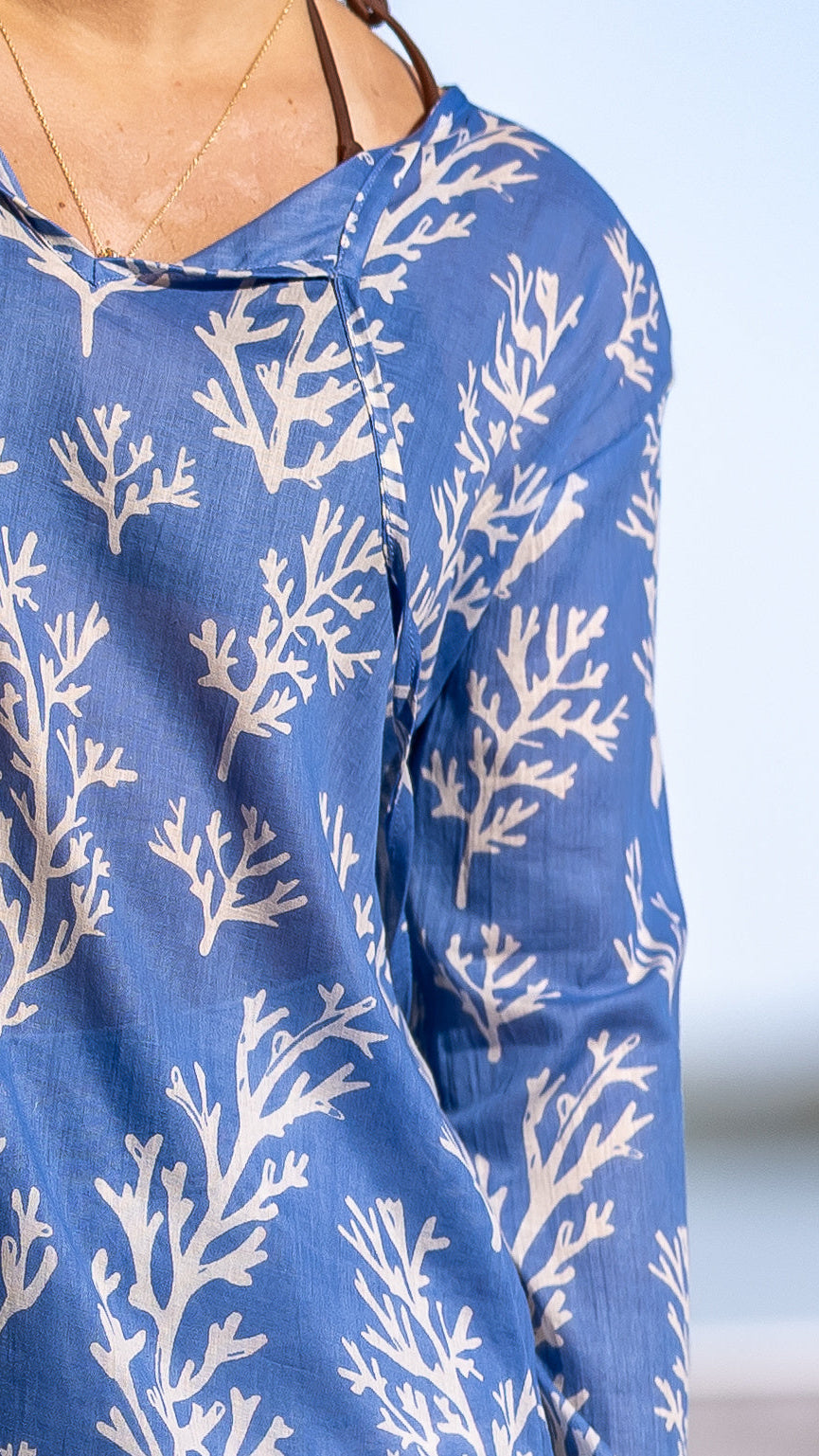 Hannah Cover-Up in Blue Coral