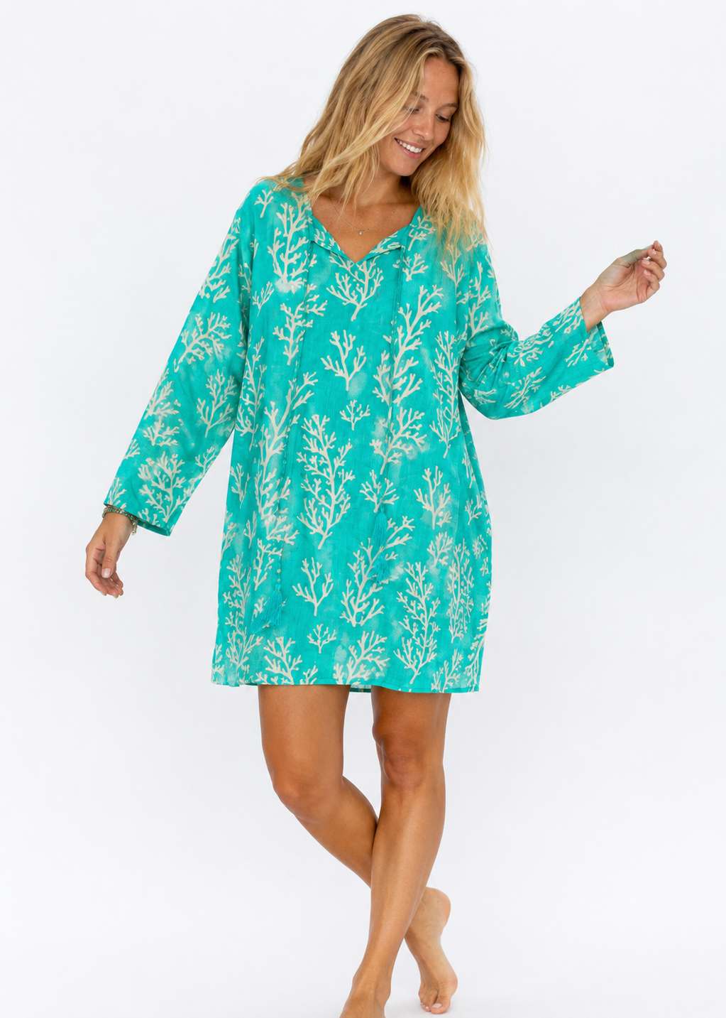 Hannah Cover-Up in Jade Coral