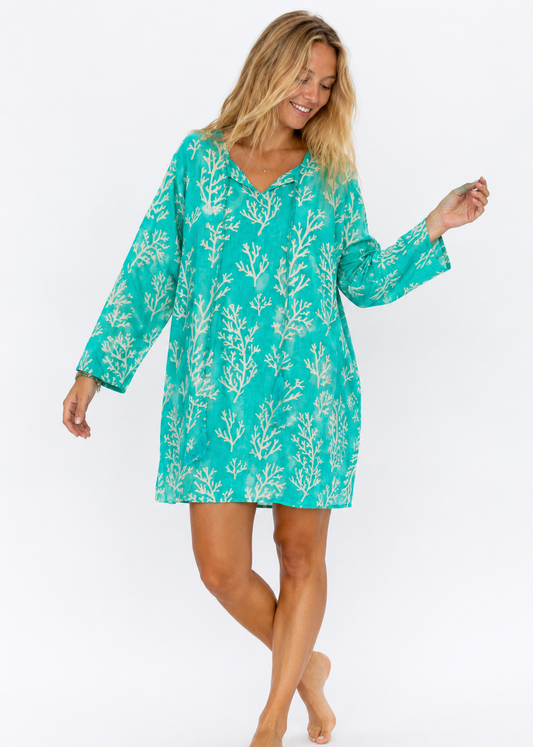 Hannah Cover-Up in Jade Coral