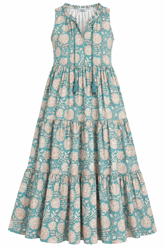 Hazel Kaftan Midi in Teal