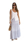 Waverly Maxi Skirt with Pockets in Chambray Stripe