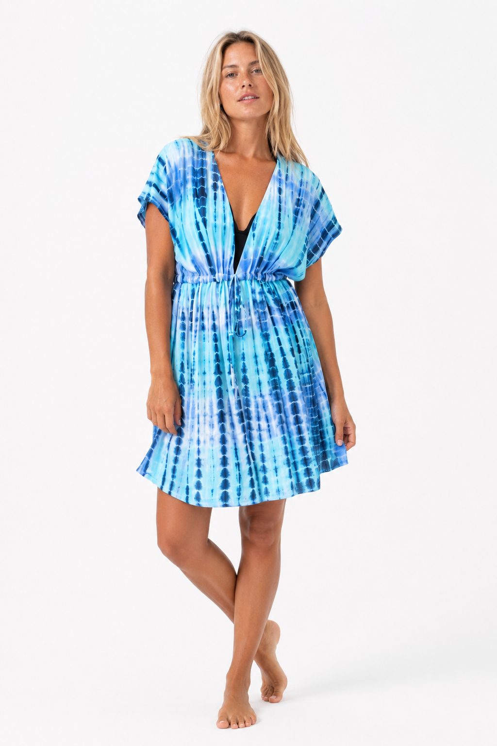 Martha Blue Tie-Dye Cover Up