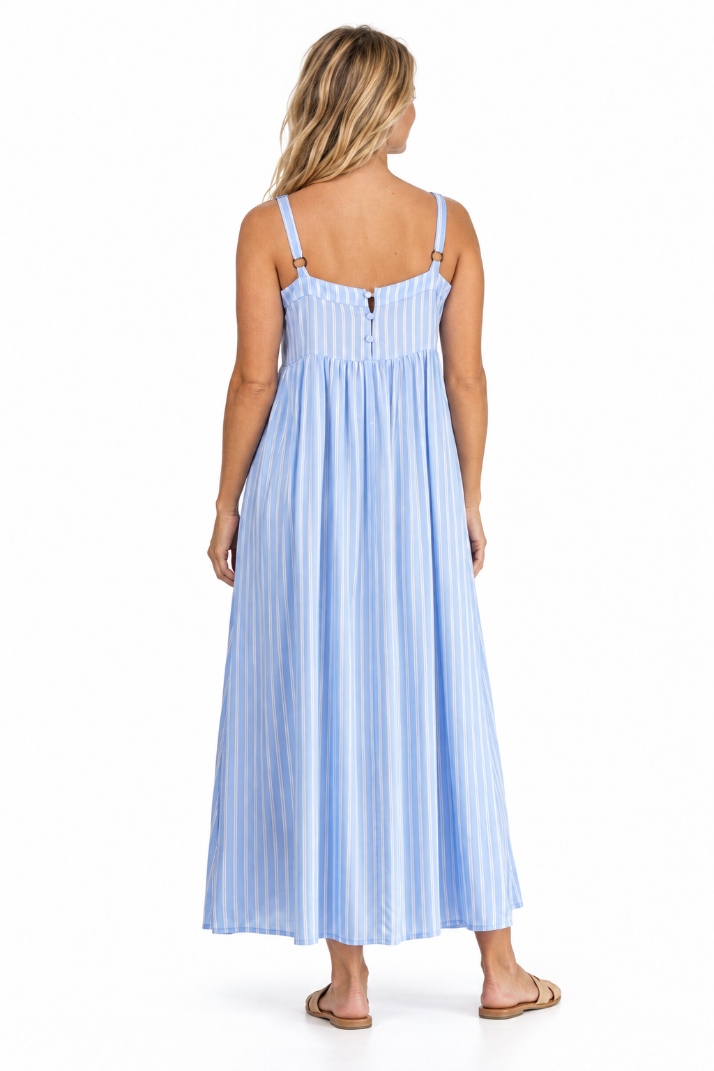 Quinn Midi Classic Blue Striped Dress
