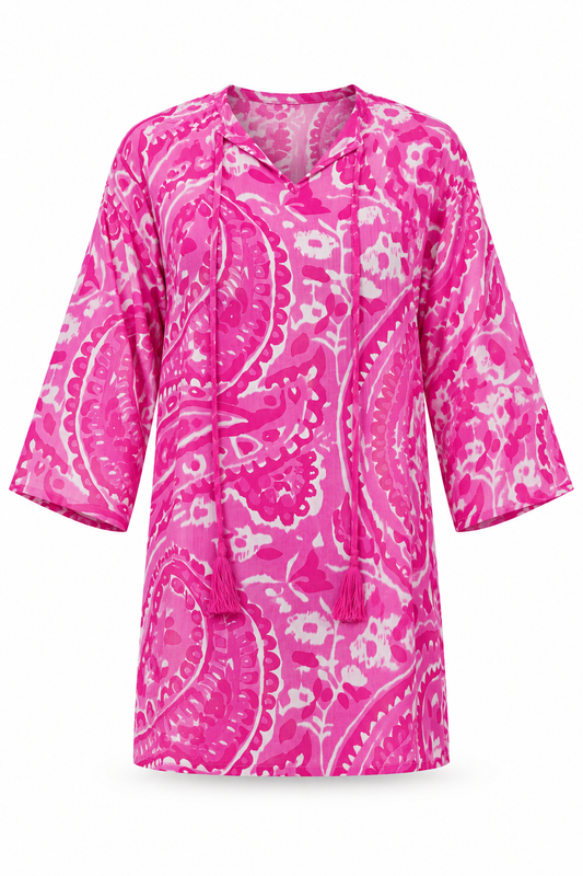 Hannah Cover-Up in Pink Paisley