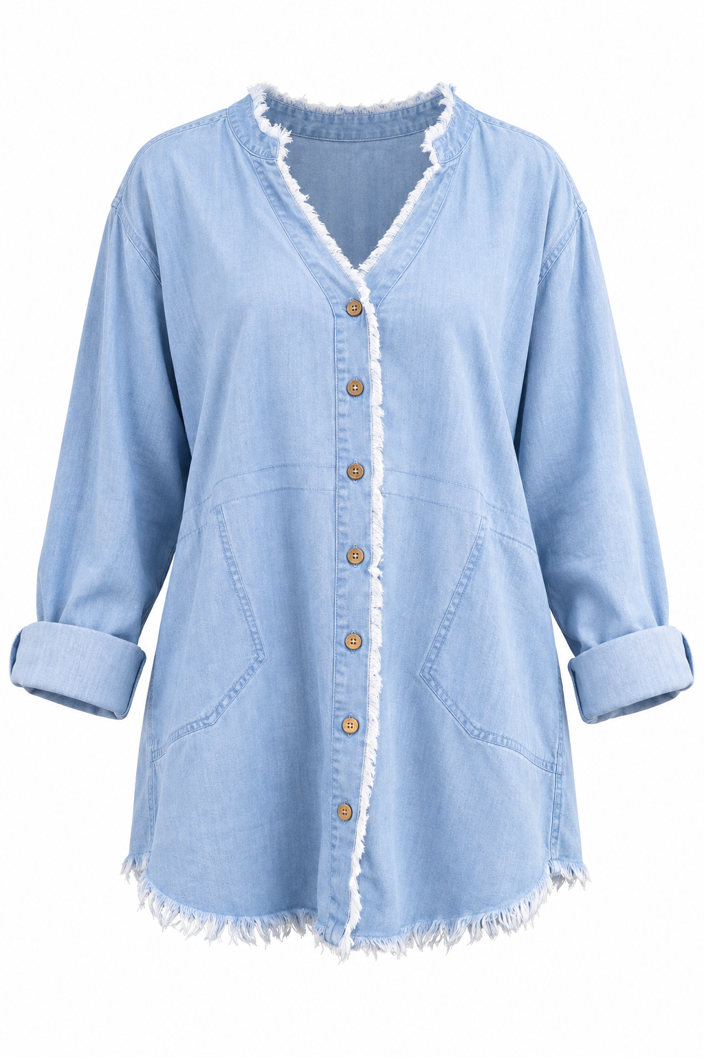 Dakota Tencel Button Up Chambray Top