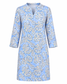 Suzanne 3/4 Sleeve Dress in Paisley Blue