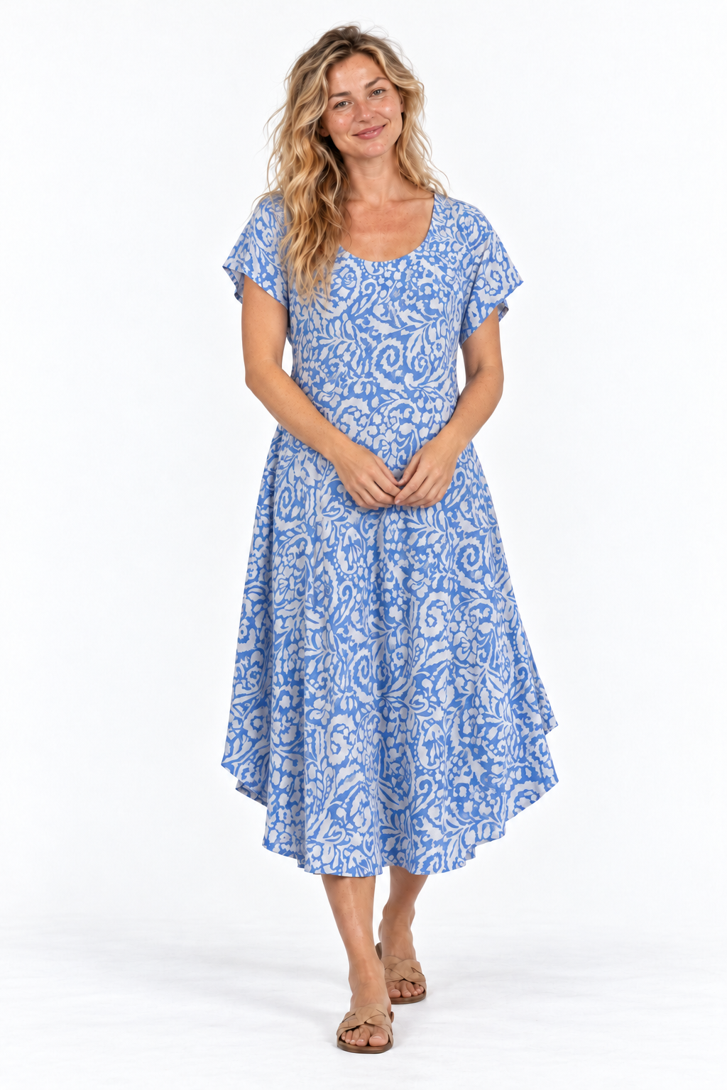 Sherry Midi Dress in Lt. Blue