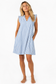 Stella Classic Blue Striped Dress with Ruffles