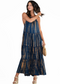 Stevie Backless Navy Halter Maxi Dress