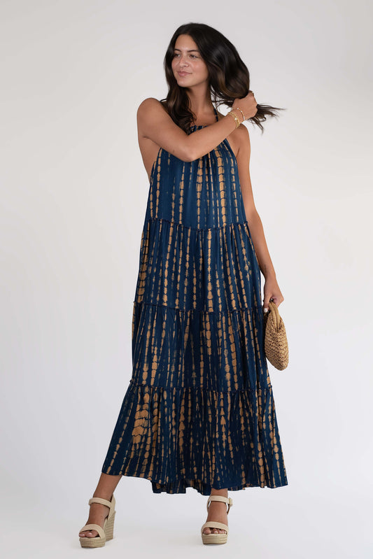 Stevie Indigo Halter Maxi Dress