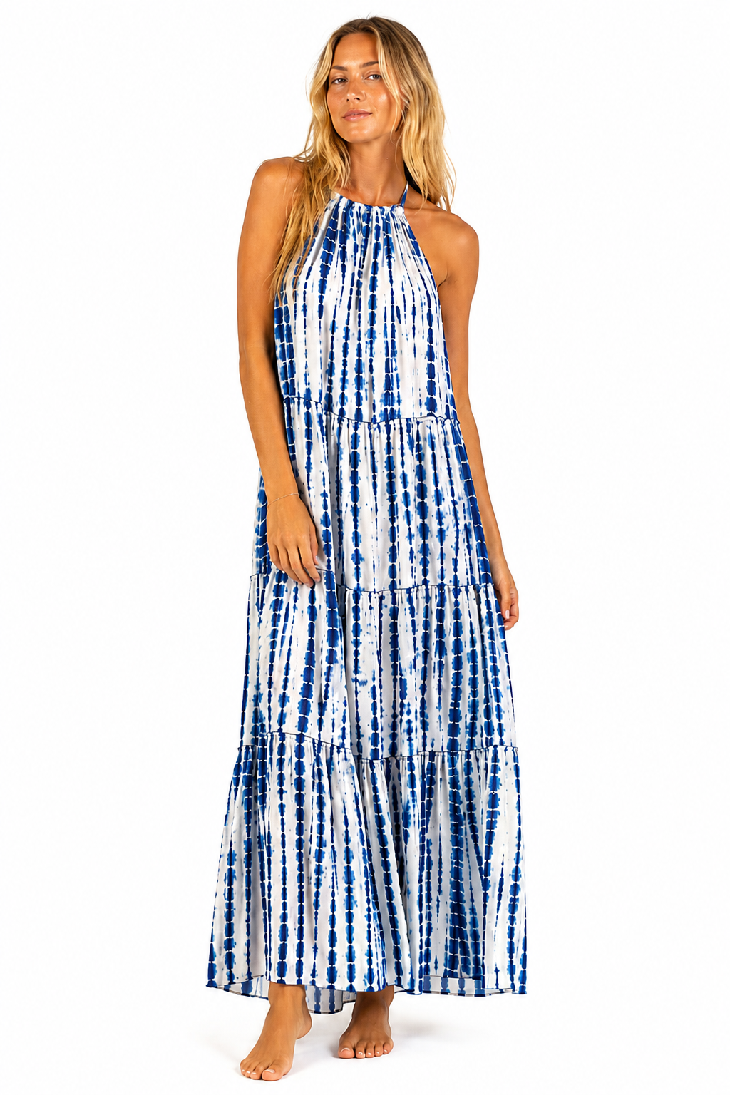 Stevie White Halter Maxi Dress