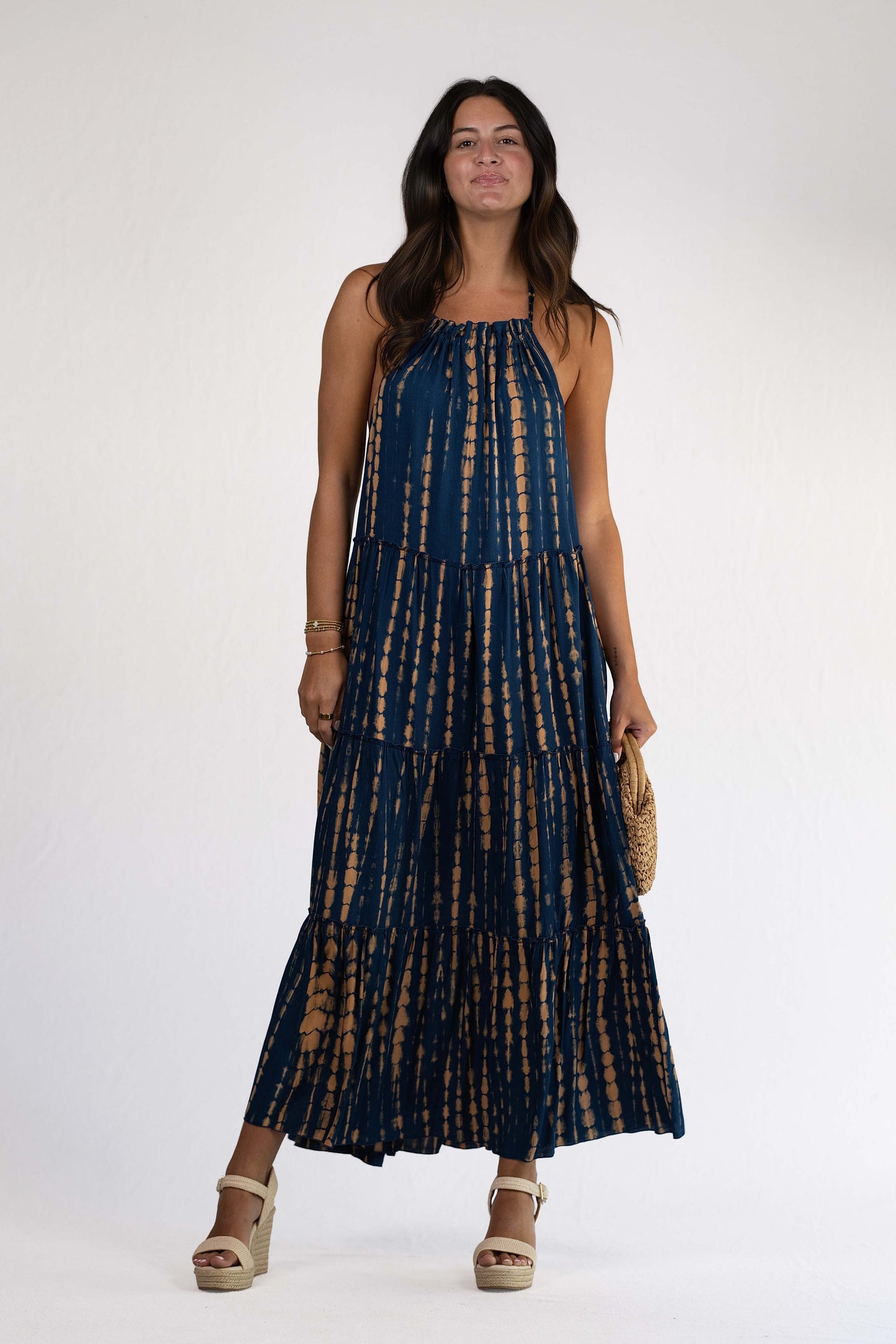 Stevie Indigo Halter Maxi Dress