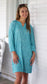 Suzanne 3/4 Sleeve Dress In Teal