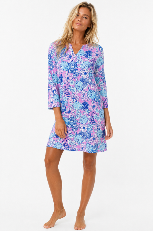 Suzanne Dress in Floral Turtle