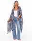 Tassel Wrap in Gray Fish