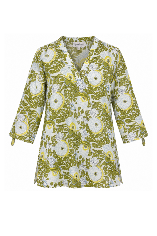 Willow Cotton Tunic  in Olive