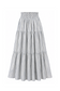 Waverly Maxi Skirt with Pockets in Chambray Stripe