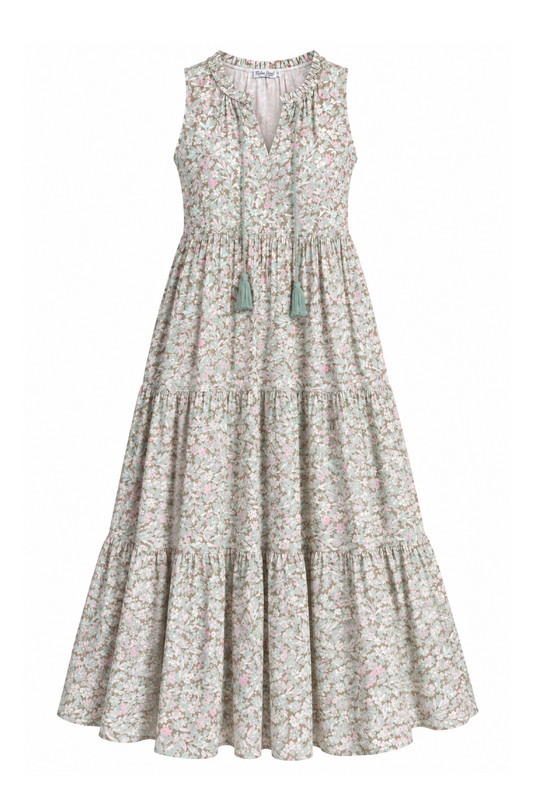 Hazel Kaftan Midi in Sage Floral