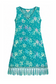 Riley Fringed Dress in Batik Green