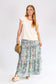 Scarlet Cotton Linen Blend Flutter Sleeve Top in Sand